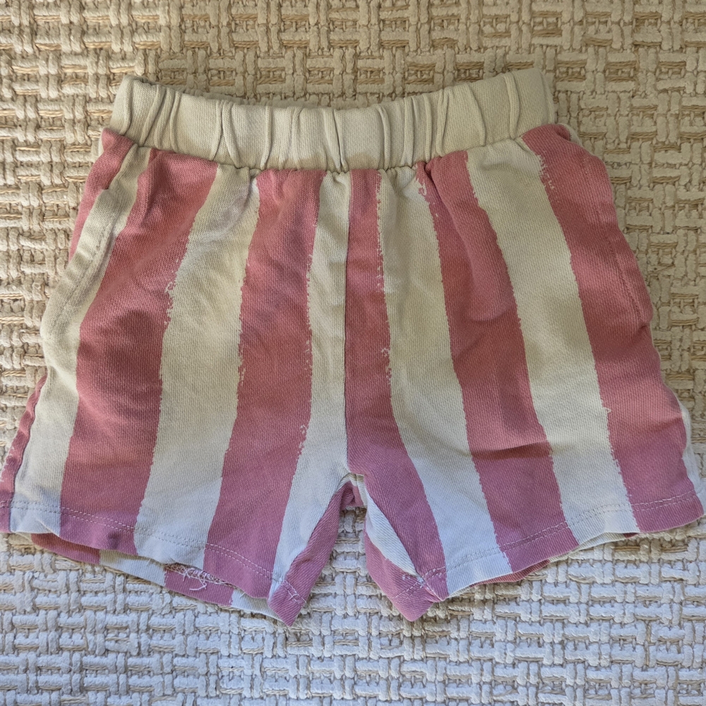 Striped Pink and Cream Shorts